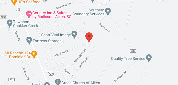 map of 7509 Hanford Drive, Aiken, SC 29803
